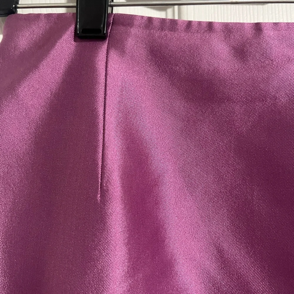Kay Unger purple Silk/cotton Pencil Skirt - Picture 8 of 9